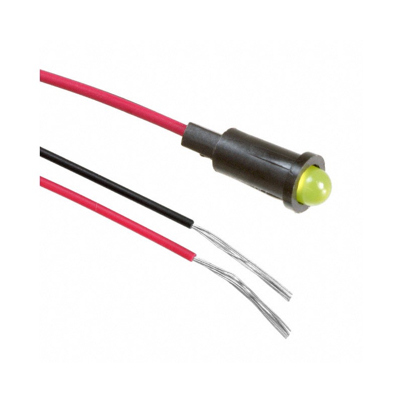 10 pcs : 5580301027F - LED PMI SNAP-IN YELLOW PVC FREE