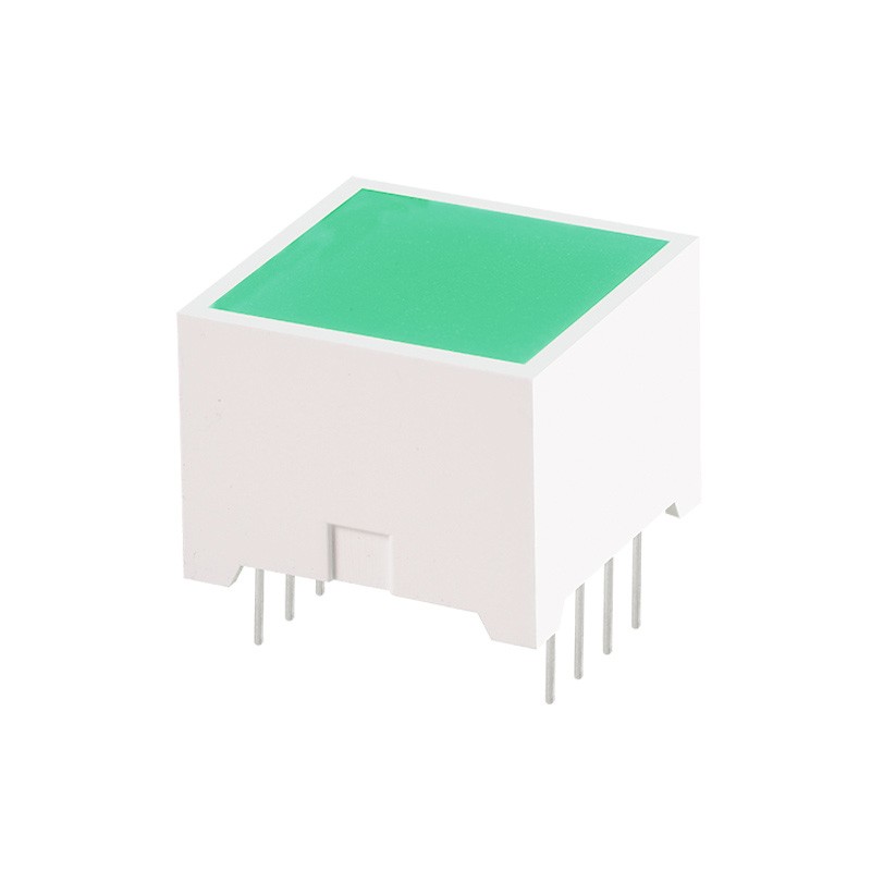 10 pcs : DE4GD - LED LGT BAR 15MM SQ GREEN