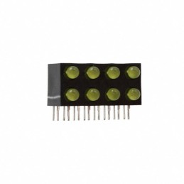 10 pcs : QBL7YA80D-MP8B2 - LED CBI 3MM 2X4 YELLOW DIFF RA