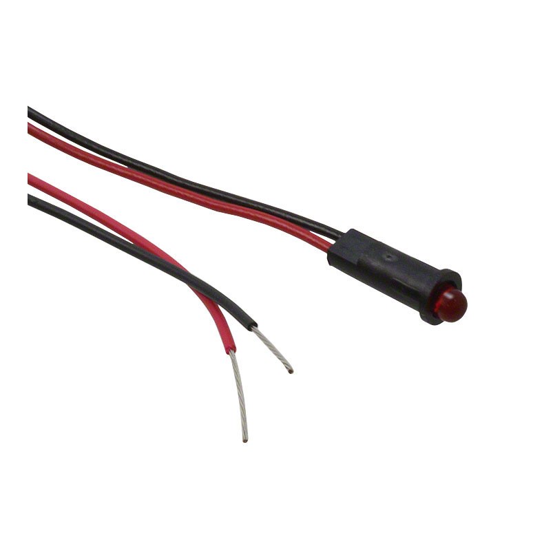 10 pcs : 5581101007F - LED PANEL IND RED DIFF SNAP-IN