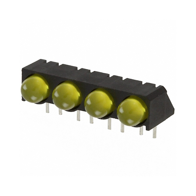 10 pcs : 5500307004F - LED CBI 5MM QUAD YLW RA PC MNT