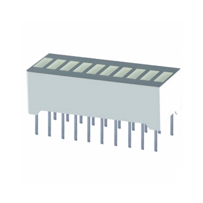 10 pcs : XGURX10D - LED CBI 5.08X1.78MM 10SEG R VERT