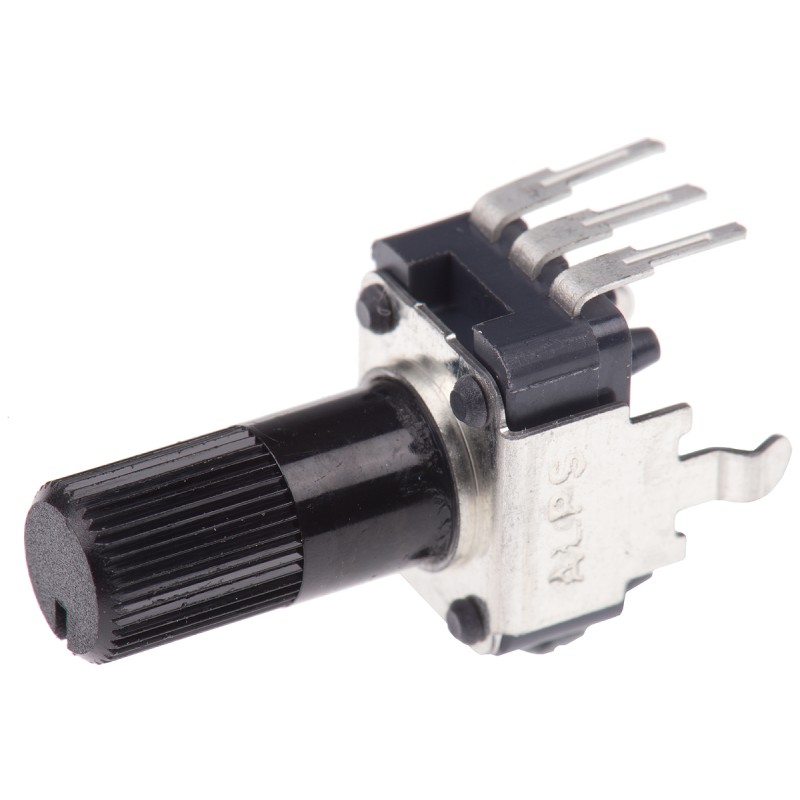 1 pcs - Alps Alpine 10kΩ Rotary Potentiometer 1-Gang Through Hole, RK09K1130081