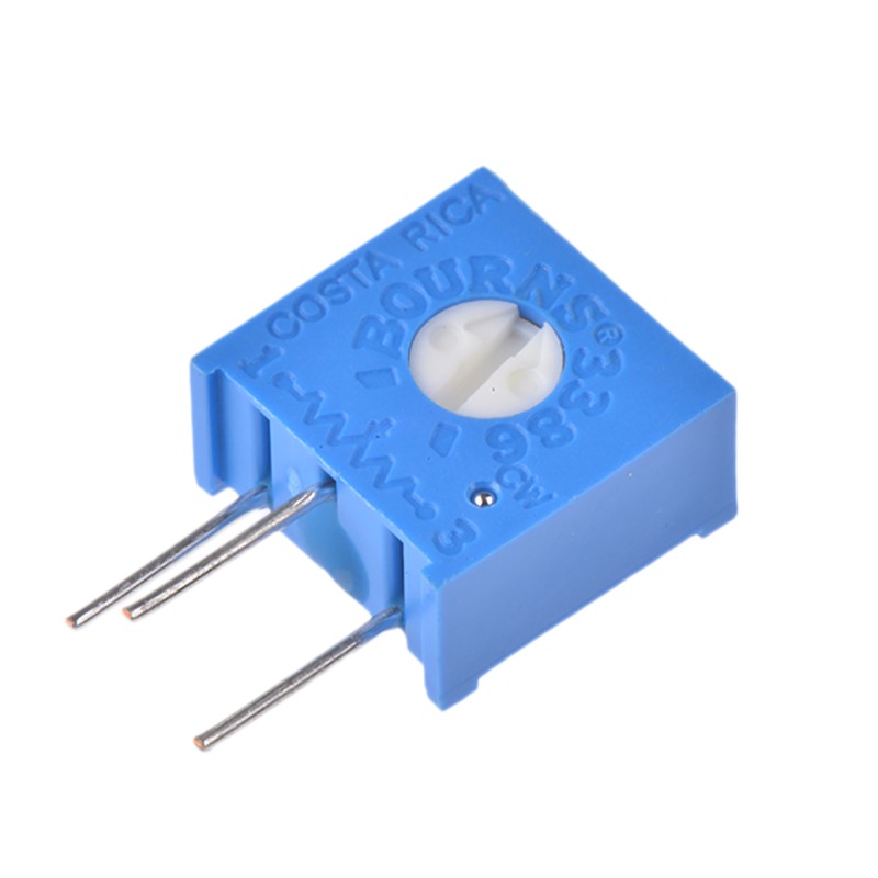 1 pcs - 220kΩ, Through Hole Trimmer Potentiometer 0.5W Side Adjust Bourns, 3386