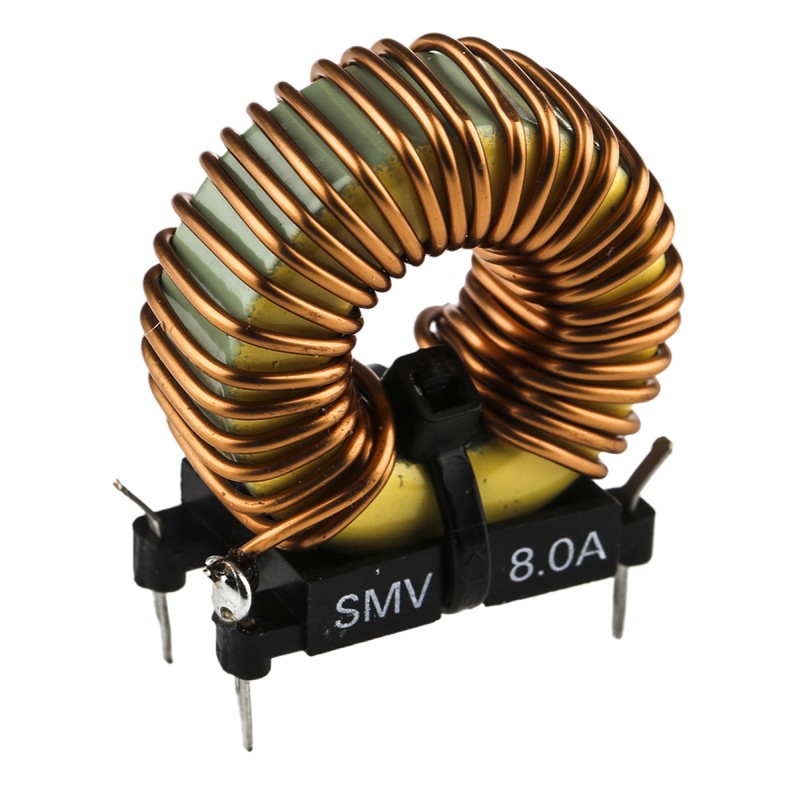 1 pcs - Roxburgh EMC 90 μH Ferrite Leaded Inductor, 8A Idc, 25mΩ Rdc 250 V ac, SMV