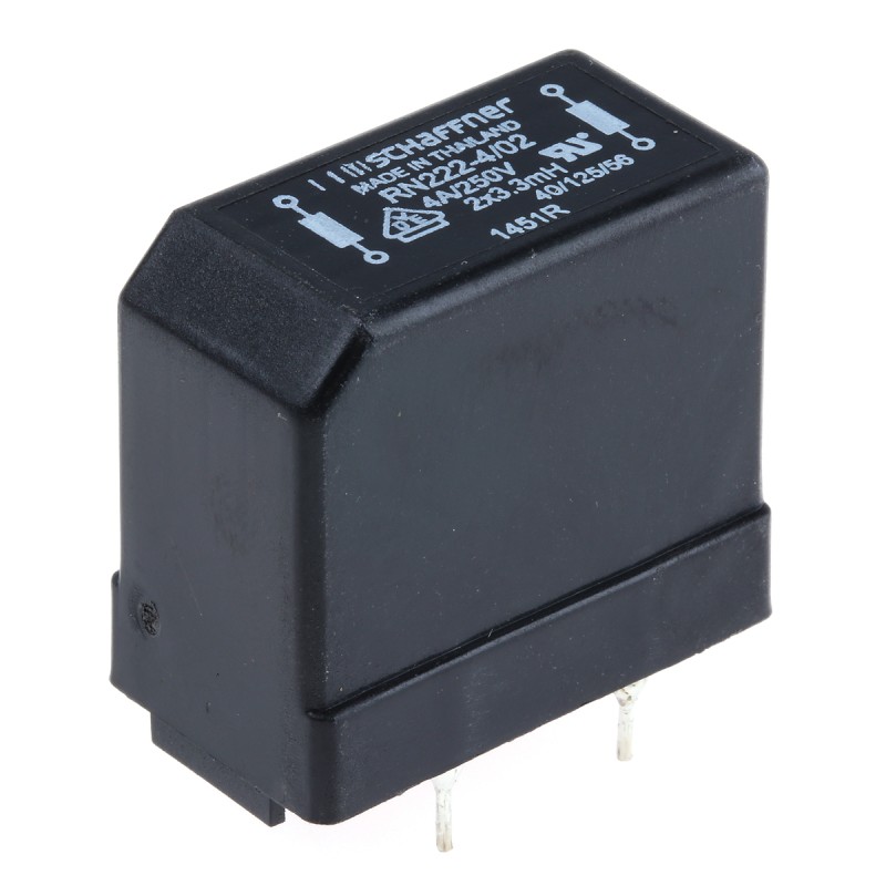 1 pcs - Schaffner 3.3 mH -30 - +50% Current Compensated Choke, 4A Idc, 45mΩ Rdc, RN