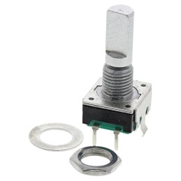 1 pcs - Bourns 24 Pulse Incremental Mechanical Rotary Encoder with a 6 mm Flat Shaft (Not Indexed), Through Hole
