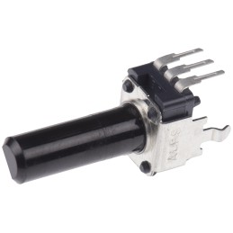 1 pcs - Alps Alpine 10kΩ Rotary Potentiometer 1-Gang Through Hole, RK09K1130AH1