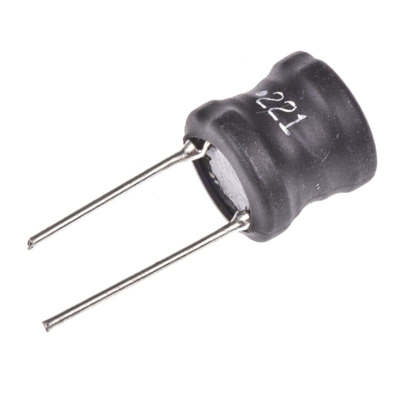 10 pcs - Bourns 220 μH ±10% Ferrite DR Leaded Inductor, Max SRF:3.4MHz, Q:40, 680mA Idc, 250mΩ Rdc, RLB