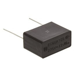 100 pcs - Panasonic ECQUA Metallised Polypropylene Film Capacitor, 275V ac, ±20%, 1μF, Through Hole