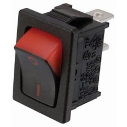 2 xRocker Switch, SPST, Non Illuminated, Panel Mount, Black, Red