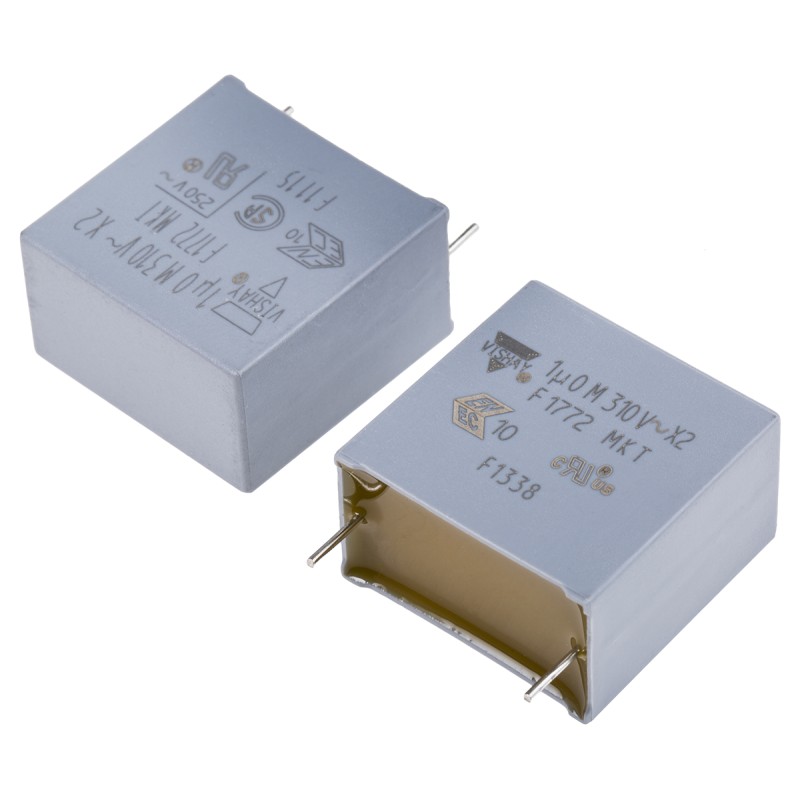 110 pcs - Vishay F1772 Polyester Film Capacitor, 310V ac, ±20%, 1μF, Through Hole