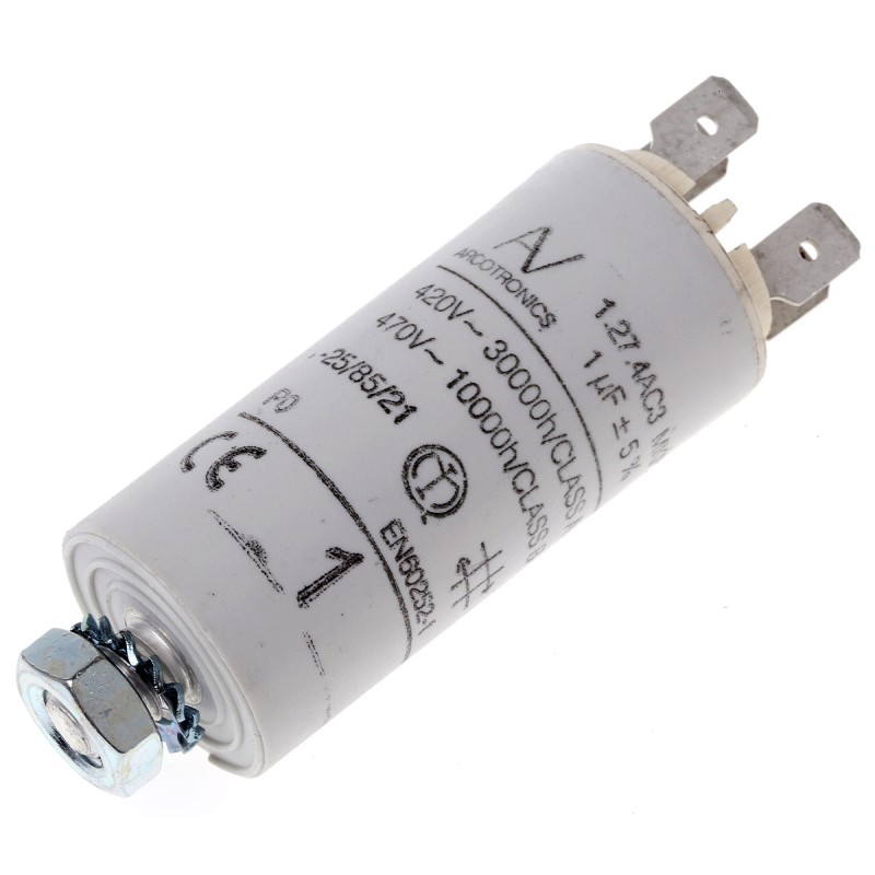 162 pcs - KEMET C27 Metallised Polypropylene Film Capacitor, 470V ac, ±5%, 1μF, Chassis Mount