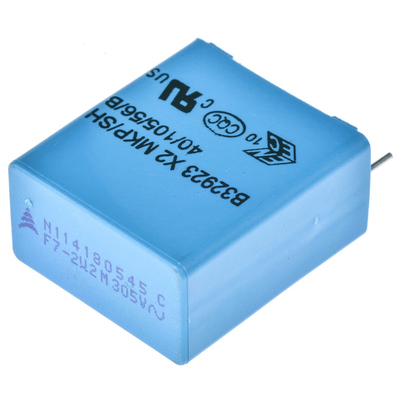 260 pcs - EPCOS B32923C Metallised Polypropylene Film Capacitor, 305 V ac, 630 V dc, ±20%, 2.2μF, Through Hole