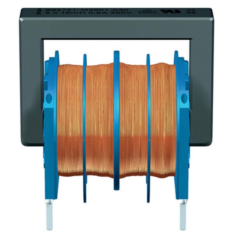 3 pcs - EPCOS 10 mH -30 - +50% Ferrite Power Line Choke, Max SRF:10kHz, 1.1A Idc, 400mΩ Rdc 250 V ac, B82731M