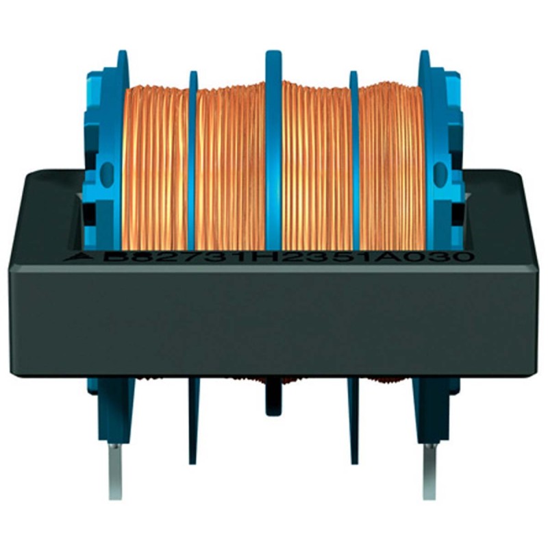 3 pcs - EPCOS 100 mH -30 - +50% Ferrite Power Line Choke, Max SRF:10kHz, 350mA Idc, 4.5Ω Rdc 250 V ac, B82731H