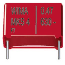4000 pcs - WIMA MKS4 Polyester Film Capacitor, 40 V ac, 63 V dc, ±10%, 330nF, Through Hole
