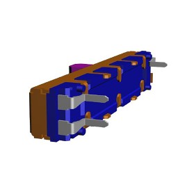 5 pcs - Alps Alpine Slide Slide Potentiometer 1-Gang Through Hole, RS301111A01G