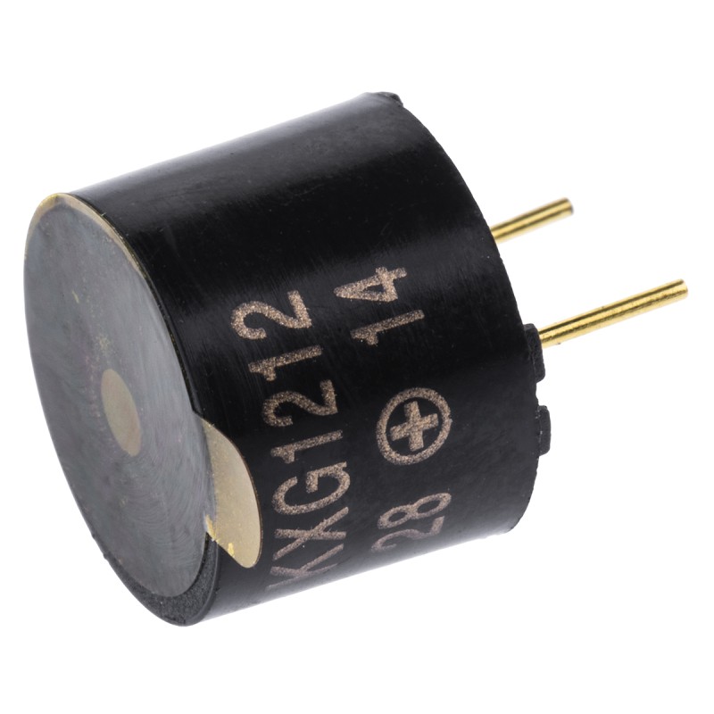 5 pcs - RS PRO 94dB Through Hole Continuous Magnetic Buzzer Component, 12 x 9.5mm, 8V dc Min, 12V Max