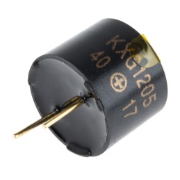 5 pcs - RS PRO 94dB Through Hole Continuous External Magnetic Buzzer Component, 12 x 9.5mm, 3V ac Min, 8V ac Max