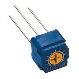 5 pcs - 20kΩ, Through Hole Trimmer Potentiometer 0.5W Top Adjust Nidec Components, CT6
