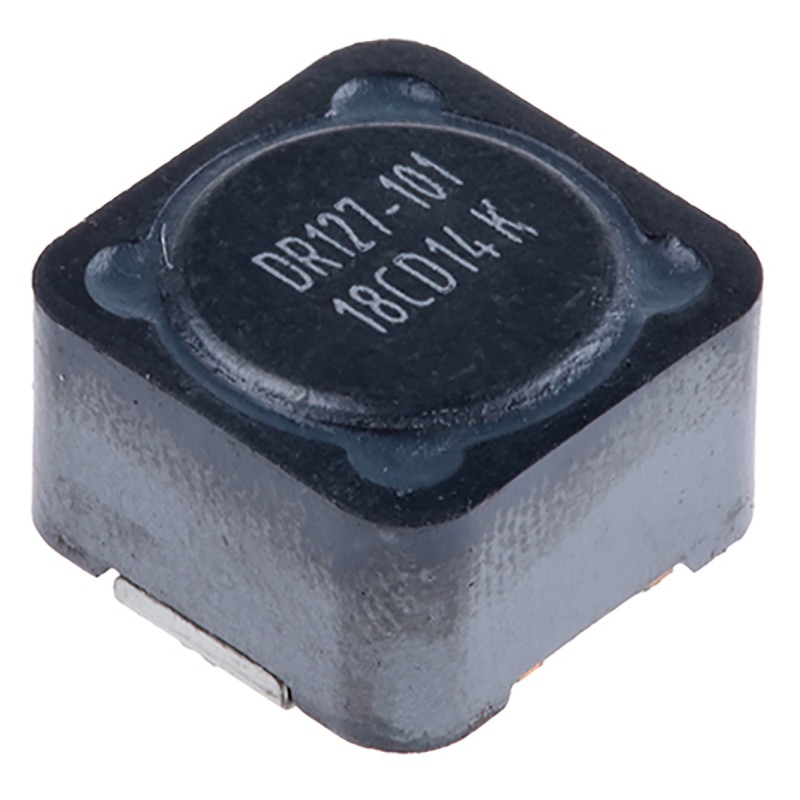 5 pcs - Eaton, , 0127 Shielded Wire-wound SMD Inductor with a Ferrite Core, 100 μH ±20% Wire-Wound 3.64A Idc