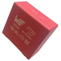 5 pcs - Wurth Elektronik WCAP-FTX2 Polypropylene Capacitor PP, 275V ac, ±10%, 470nF, Through Hole