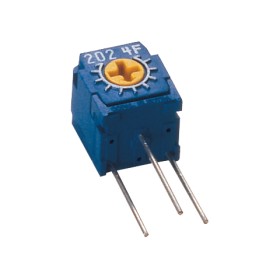 5 pcs - 10kΩ, Through Hole Trimmer Potentiometer 0.5W Side Adjust Nidec Components, CT6