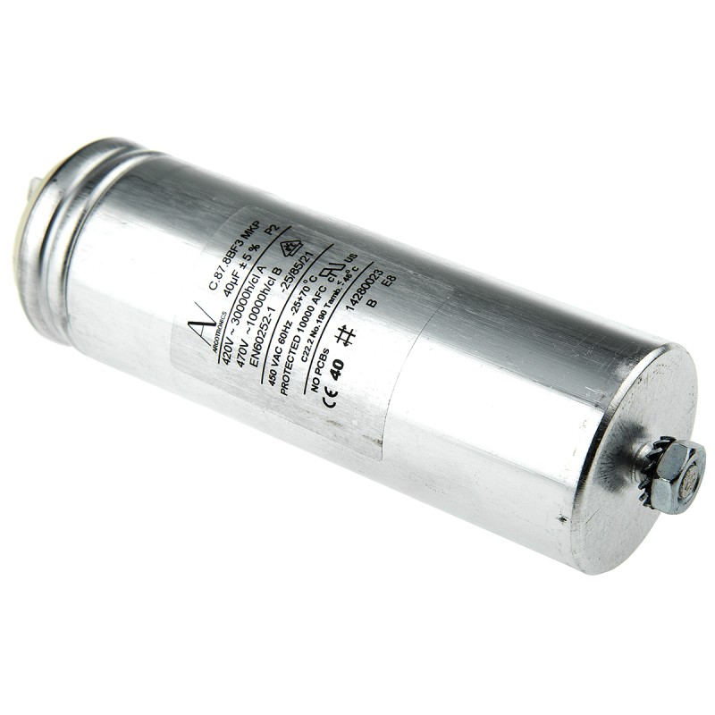 50 pcs - KEMET C87 Metallised Polypropylene Film Capacitor, 470V ac, ±5%, 40μF, Chassis Mount