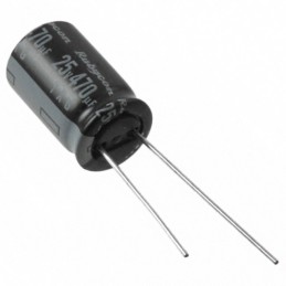 10 pcs : 25YXG470MEFC10X16 - CAP ALUM 470UF 20% 25V RADIAL