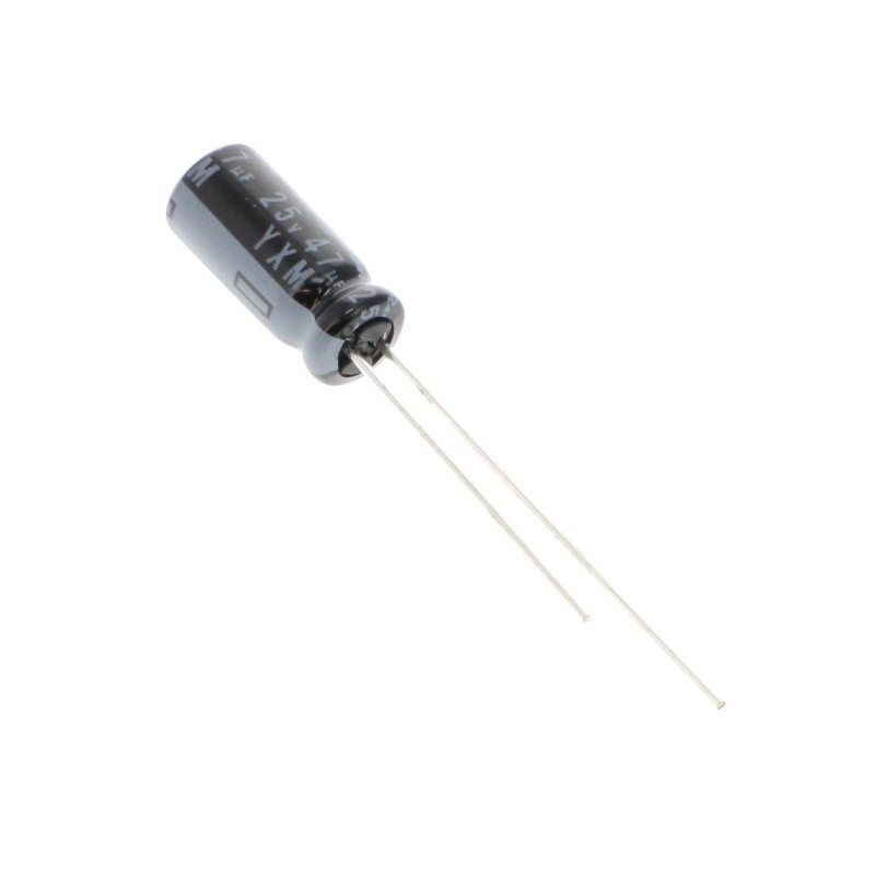 10 pcs : 25YXM47MEFR5X11 - CAP ALUM 47UF 20% 25V RADIAL