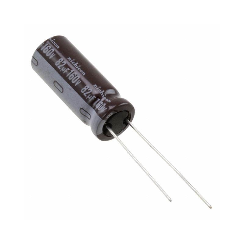 10 pcs : UCY2C820MPD9 - CAP ALUM 82UF 20% 160V RADIAL