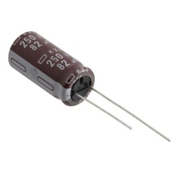 10 pcs : EKXJ251ELL820MK25S - CAP ALUM 82UF 20% 250V RADIAL