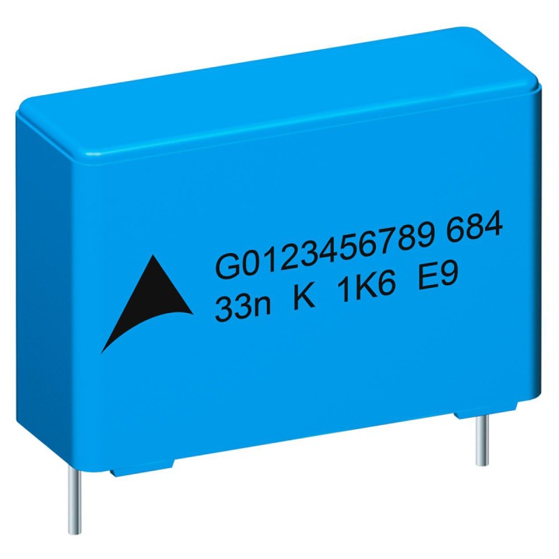 56 pcs - EPCOS B32686 Polypropylene Film Capacitor, 1 kV dc, 400 V ac, ±10%, 150nF, Through Hole