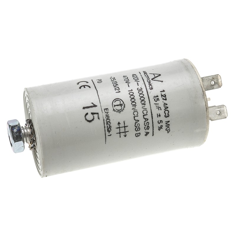 60 pcs - KEMET C27 Metallised Polypropylene Film Capacitor, 470V ac, ±5%, 15μF, Chassis Mount