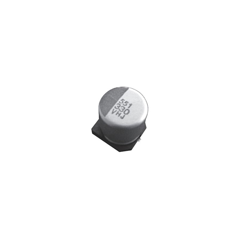 10 pcs : HHXJ250ARA151MF80G - CAP ALUM HYB 150UF 20% 25V SMD