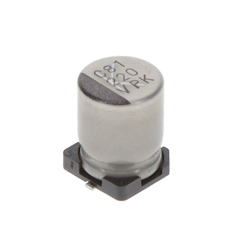 10 pcs : 35PKV220M8X10.5 - CAP ALUM HYB 220UF 20% 35V SMD