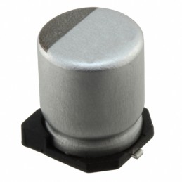 10 pcs : HHXA630ARA220MF80G - CAP ALUM HYB 22UF 20% 63V SMD