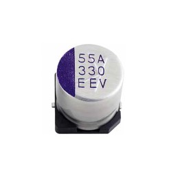 10 pcs : 63PFV56M10X10.5 - CAP ALUM HYB 56UF 20% 63V SMD