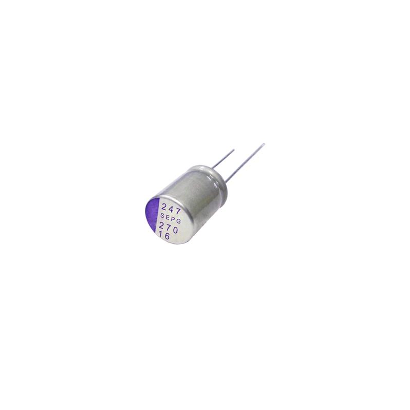 10 pcs : 16SEPG150M - CAP ALUM POLY 150UF 20% 16V T/H