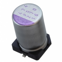 10 pcs : 25SVPG15M - CAP ALUM POLY 15UF 20% 25V SMD
