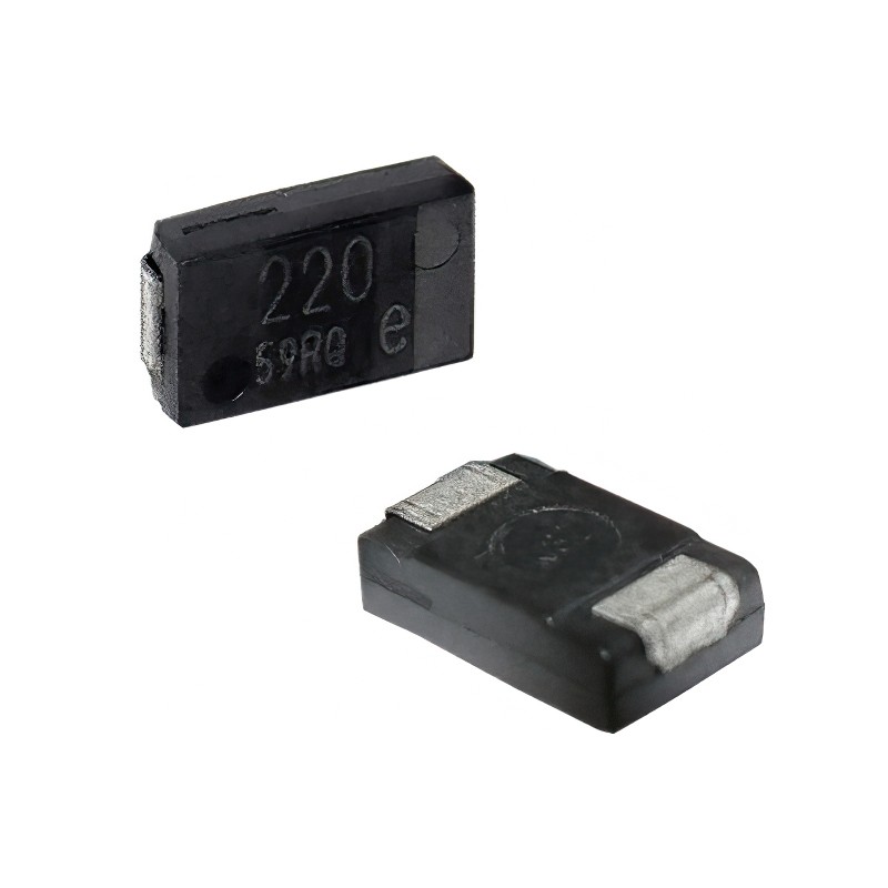 10 pcs : 227XMPL004MG19H - CAP ALUM POLY 220UF 20% 4V SMD