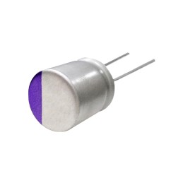 10 pcs : 20SEQP22M - CAP ALUM POLY 22UF 20% 20V T/H