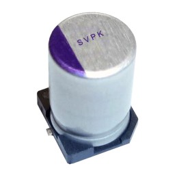 10 pcs : 50SVPK22M - CAP ALUM POLY 22UF 20% 50V SMD