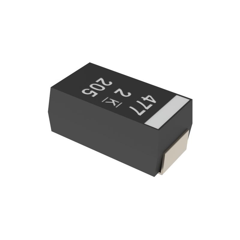 10 pcs : A798D477M002PTE006 - CAP ALUM POLY 470UF 20% 2V SMD