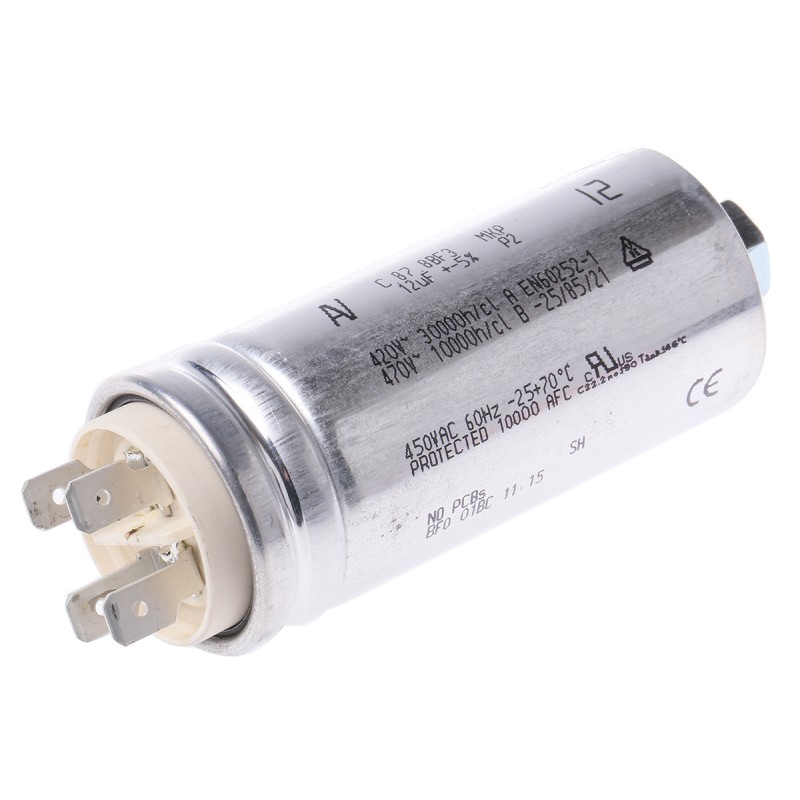 86 pcs - KEMET C87 Metallised Polypropylene Film Capacitor, 470V ac, ±5%, 12μF, Chassis Mount