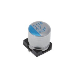 10 pcs : APXS6R3ARA470ME61G - CAP ALUM POLY 47UF 20% 6.3V SMD