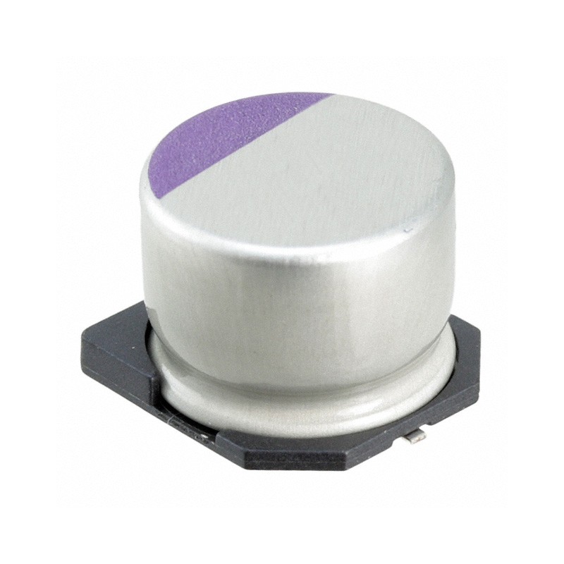 10 pcs : 25SVP56M - CAP ALUM POLY 56UF 20% 25V SMD