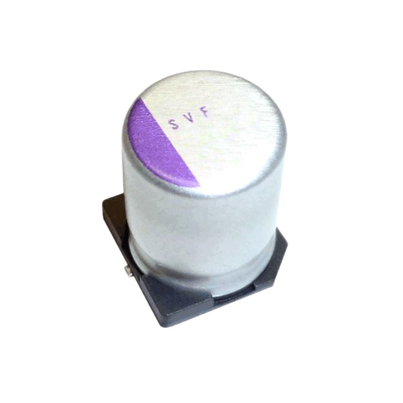 10 pcs : 25SVF82M - CAP ALUM POLY 82UF 20% 25V SMD