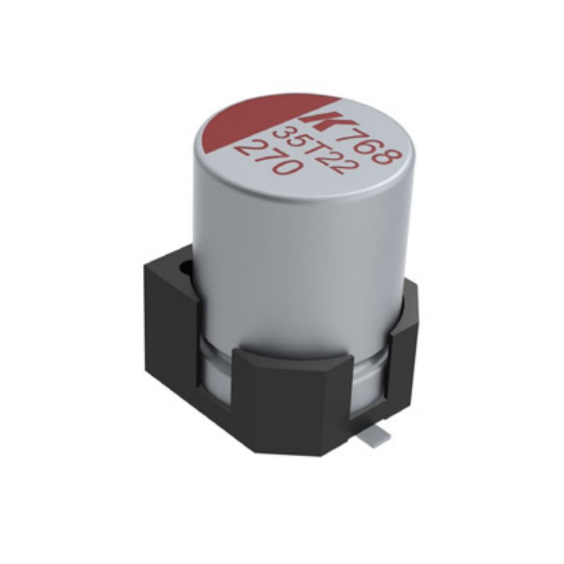 10 pcs : A768MS826M1JLAV027 - CAP ALUM POLY 82UF 20% 63V SMD